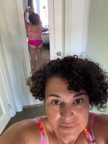 Customer photo review of 'Empower' Mid Rise Cheeky Bikini Bottom