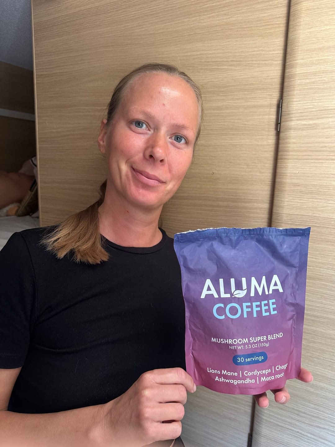 Customer photo review of ALUMA Mushroom Coffee