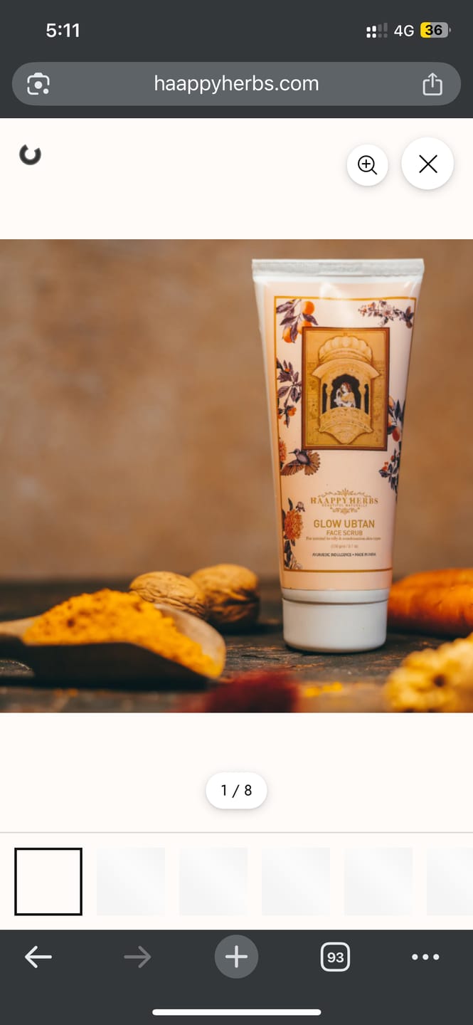 Customer photo review of Glow Ubtan Face SCRUB-150gms