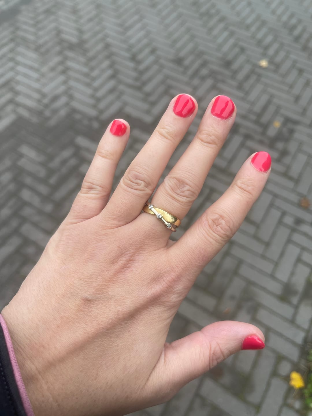 Customer photo review of Cerise Dipping Powder