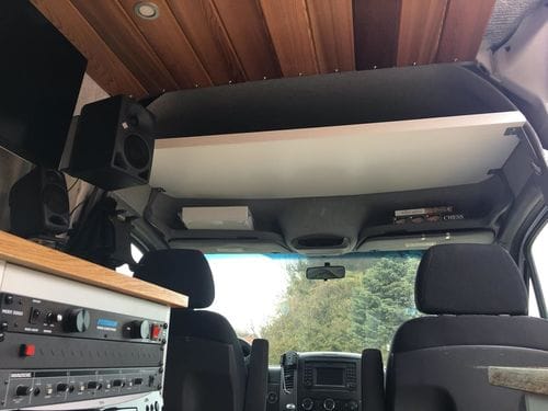 Customer photo review of Sprinter Van Headliner Shelf - DIY Kit | vancillary