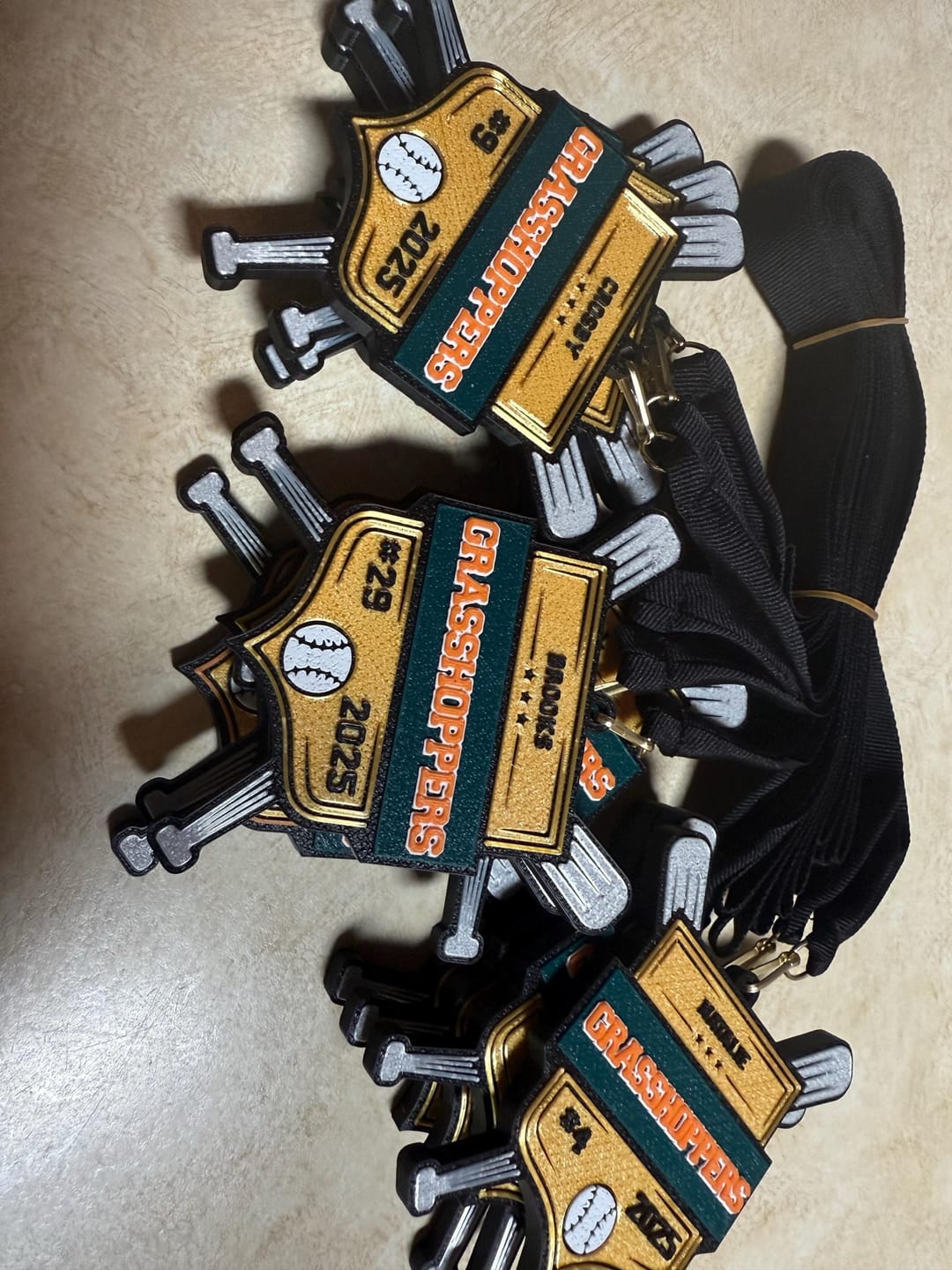 Customer photo review of Personalized Baseball Medal – The Perfect Gift for Your Team