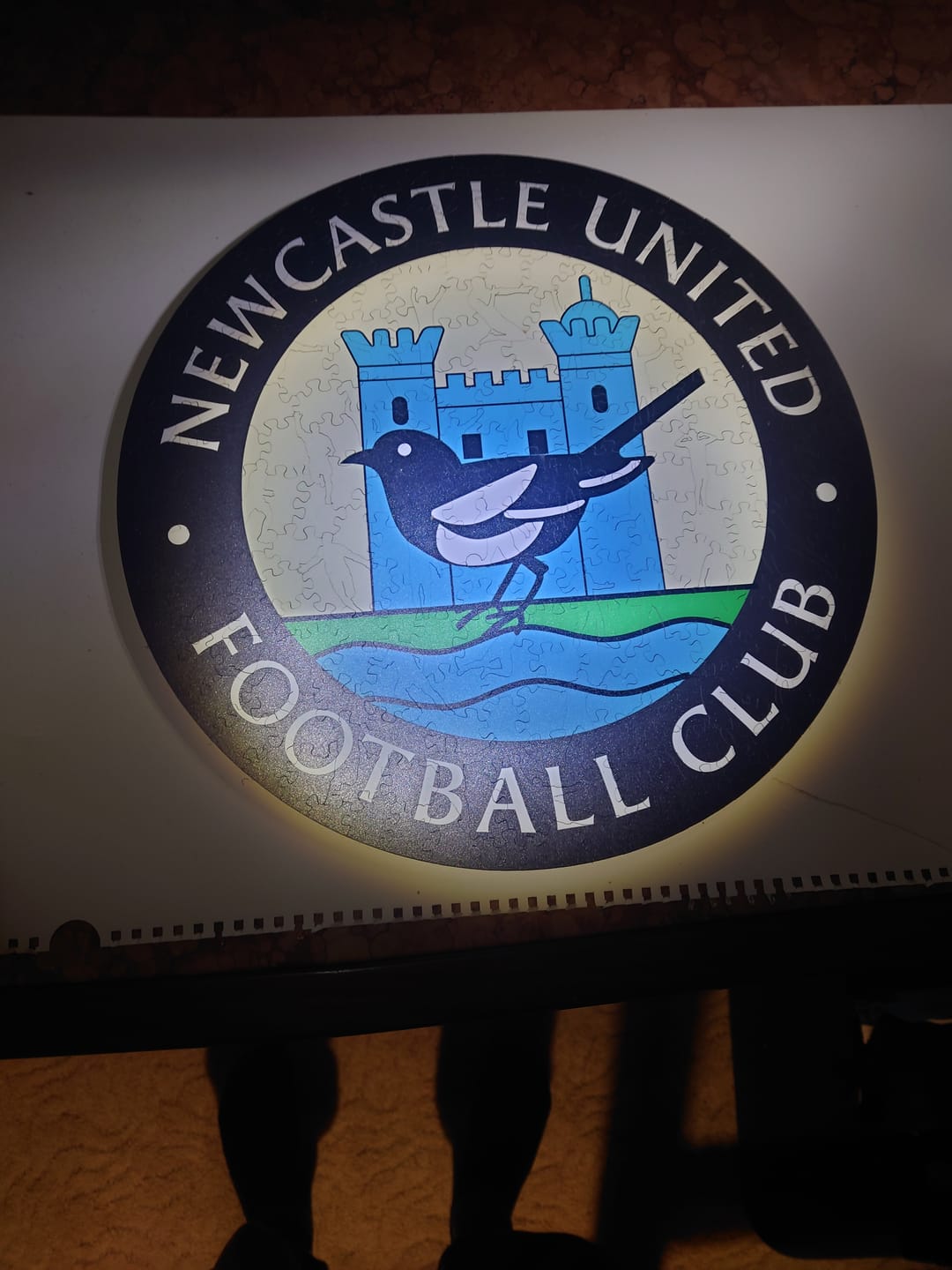 Customer photo review of Newcastle United FC® Retro Logo - Wooden Puzzle