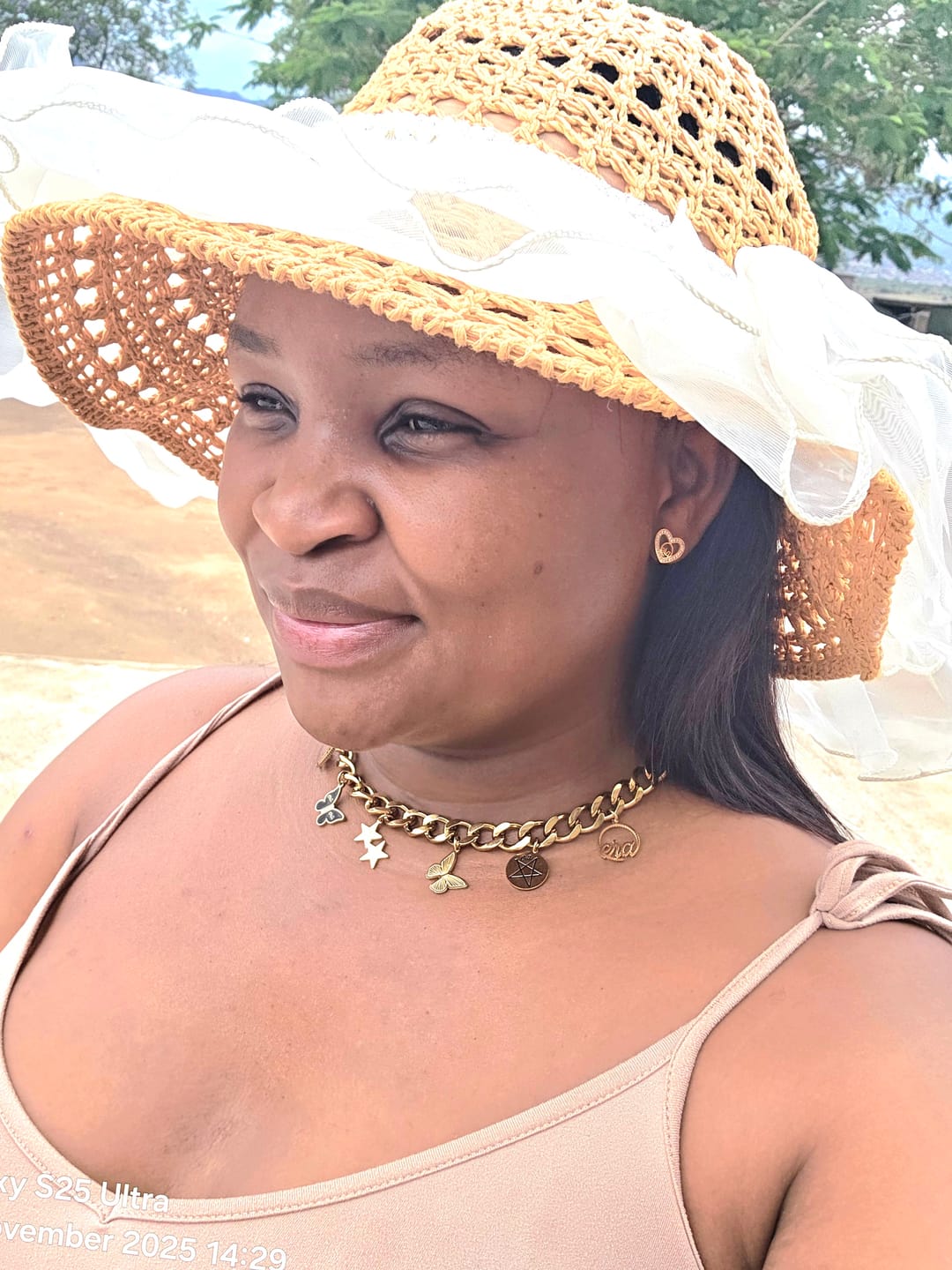 Customer photo review of Gold Era Charm Choker