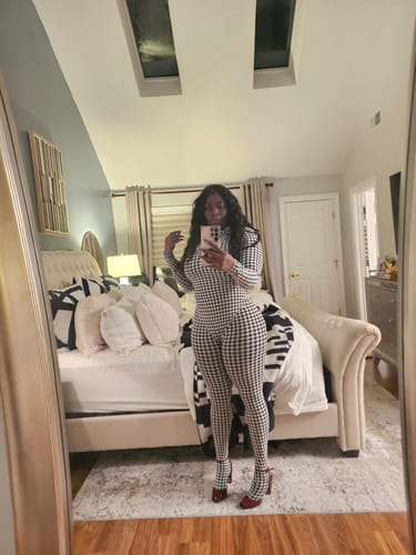 Customer photo review of Naked Print Bodysuit