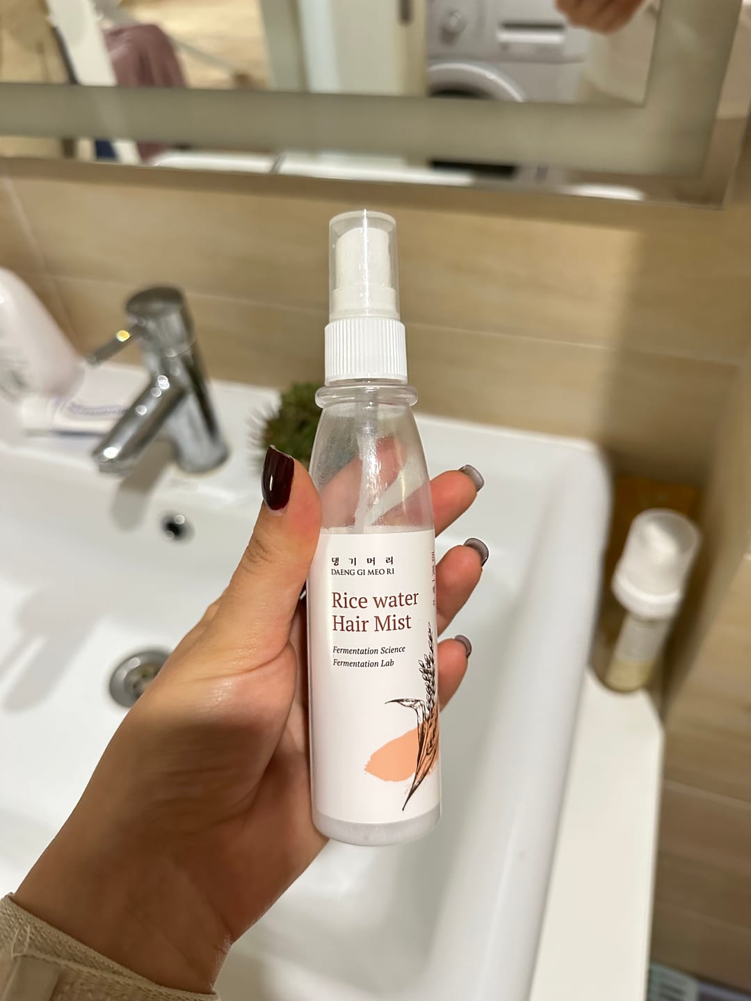 Customer photo review of Ароматен спрей-грижа за хидратация и блясък DOORI Перлен блясък Rice Water Hair Mist