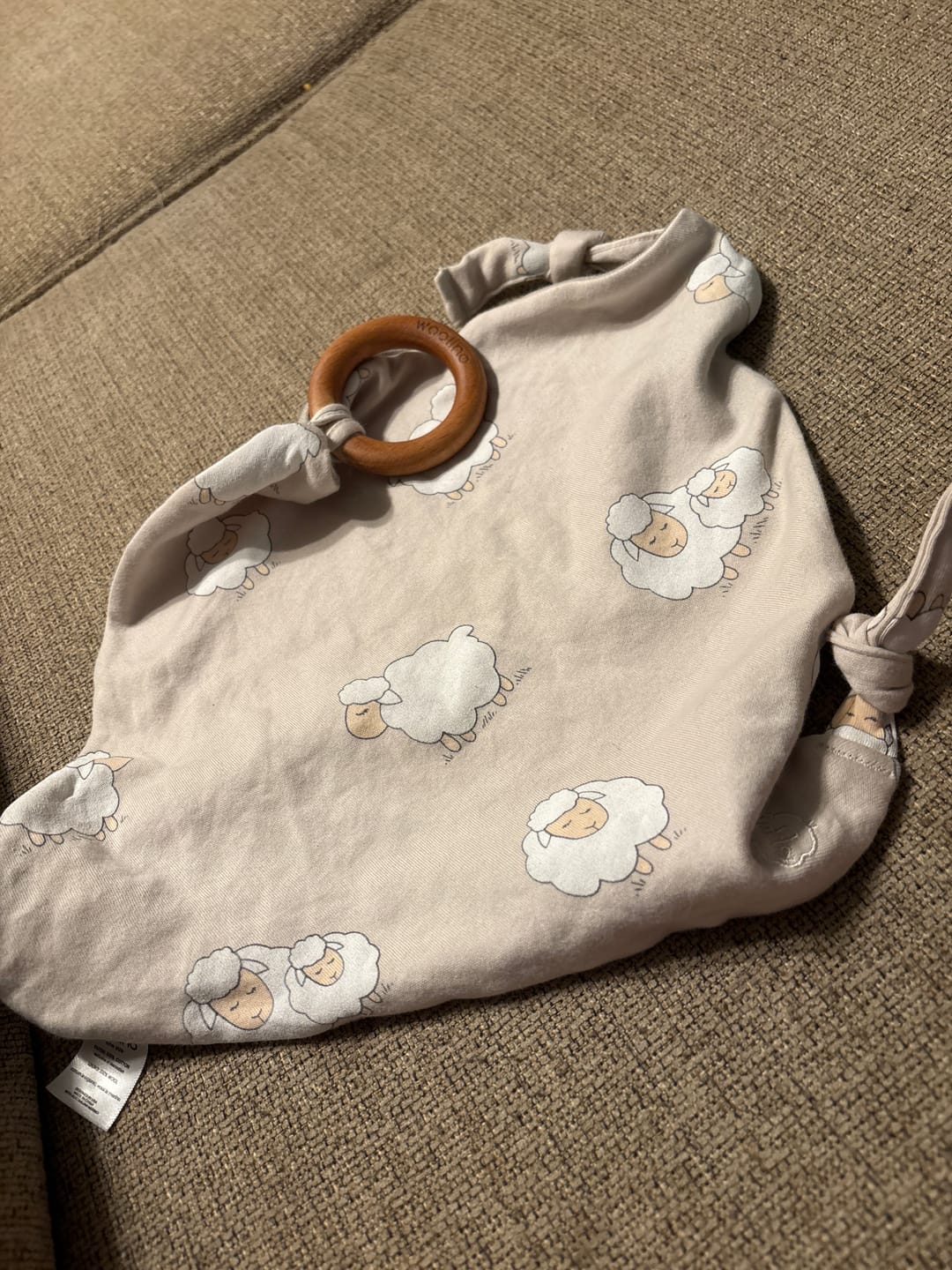 Customer photo review of Lovey, Merino Wool and Organic Cotton with Removable Teething Ring, Hot Air Balloon