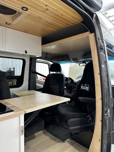 Customer photo review of Sprinter Van Headliner Shelf - DIY Kit | vancillary
