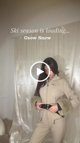 Customer video review of Women's Black Faux Fur Shirred Waterproof One-Piece Ski Suit