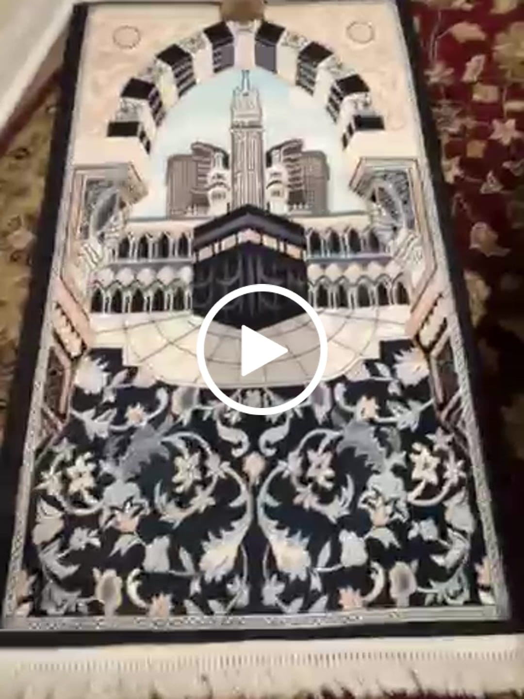 Customer video review of Floral Kaaba  Padded Prayer Mat