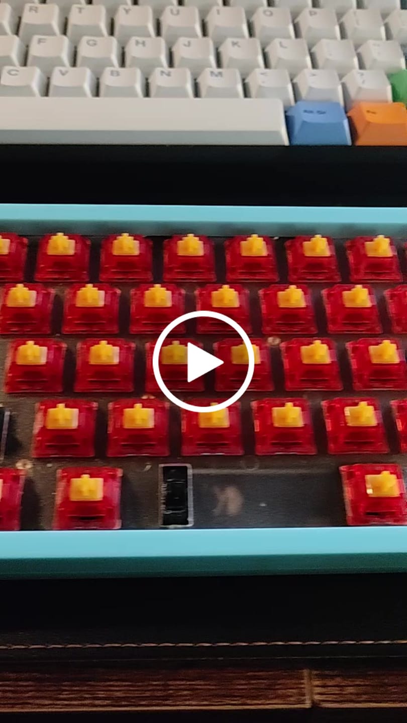 Customer video review of KEYGEEK Y2 LINEAR SWITCH FACTORY LUBED (10PCS)