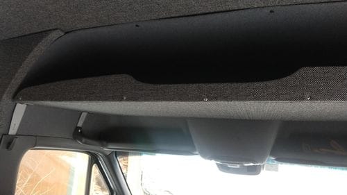 Customer photo review of Sprinter Van Headliner Shelf - DIY Kit | vancillary