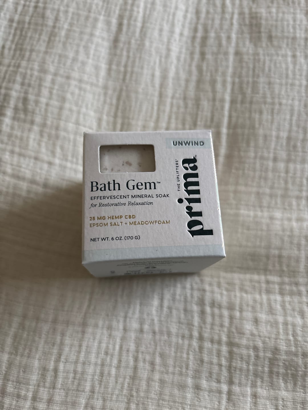 Customer photo review of Unwind Bath Gem™ 4-Pack | Moisturizing Bath Soak with Epsom Salt & Magnesium