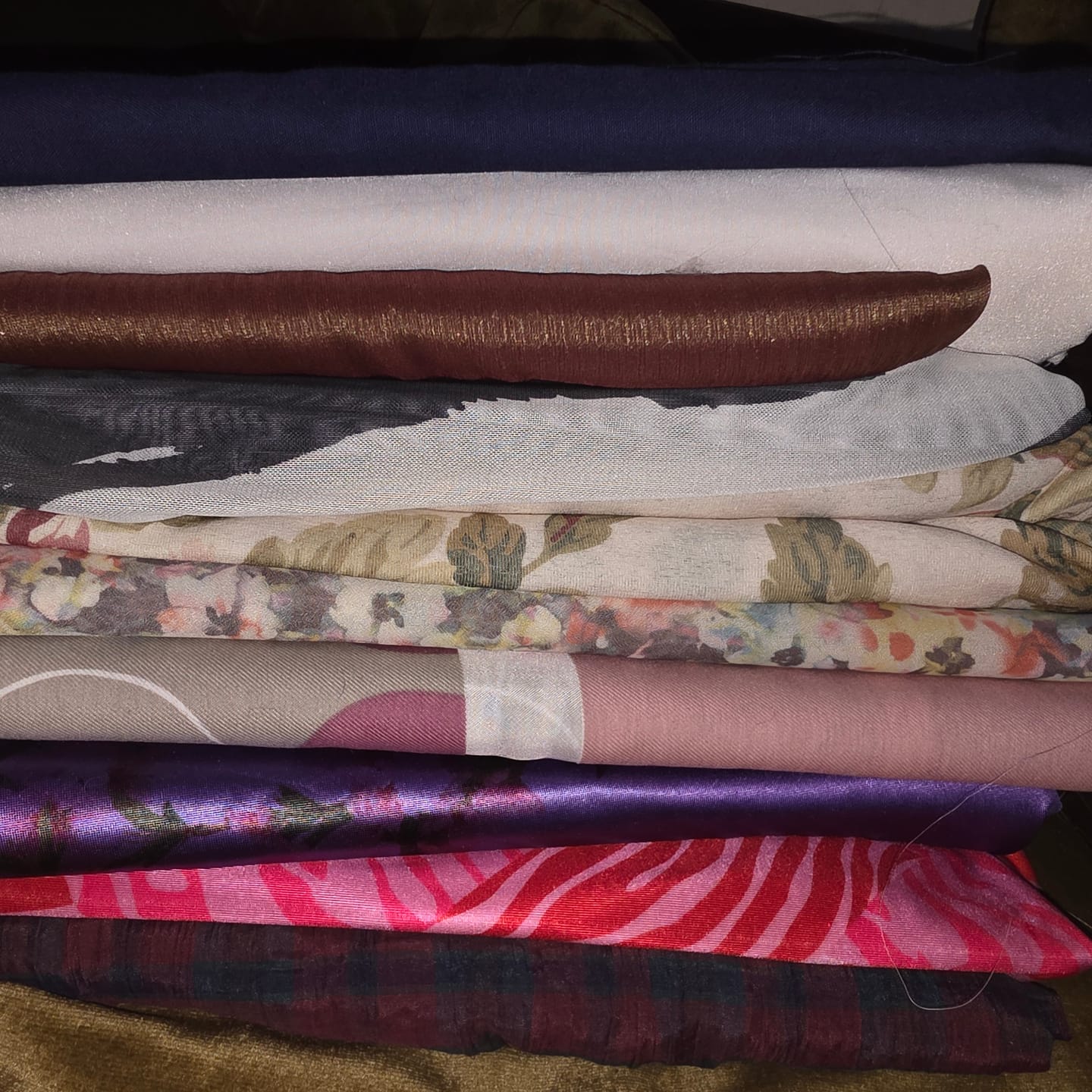 Customer photo review of 50p A Metre: Print & Plain Fabric Bundle
