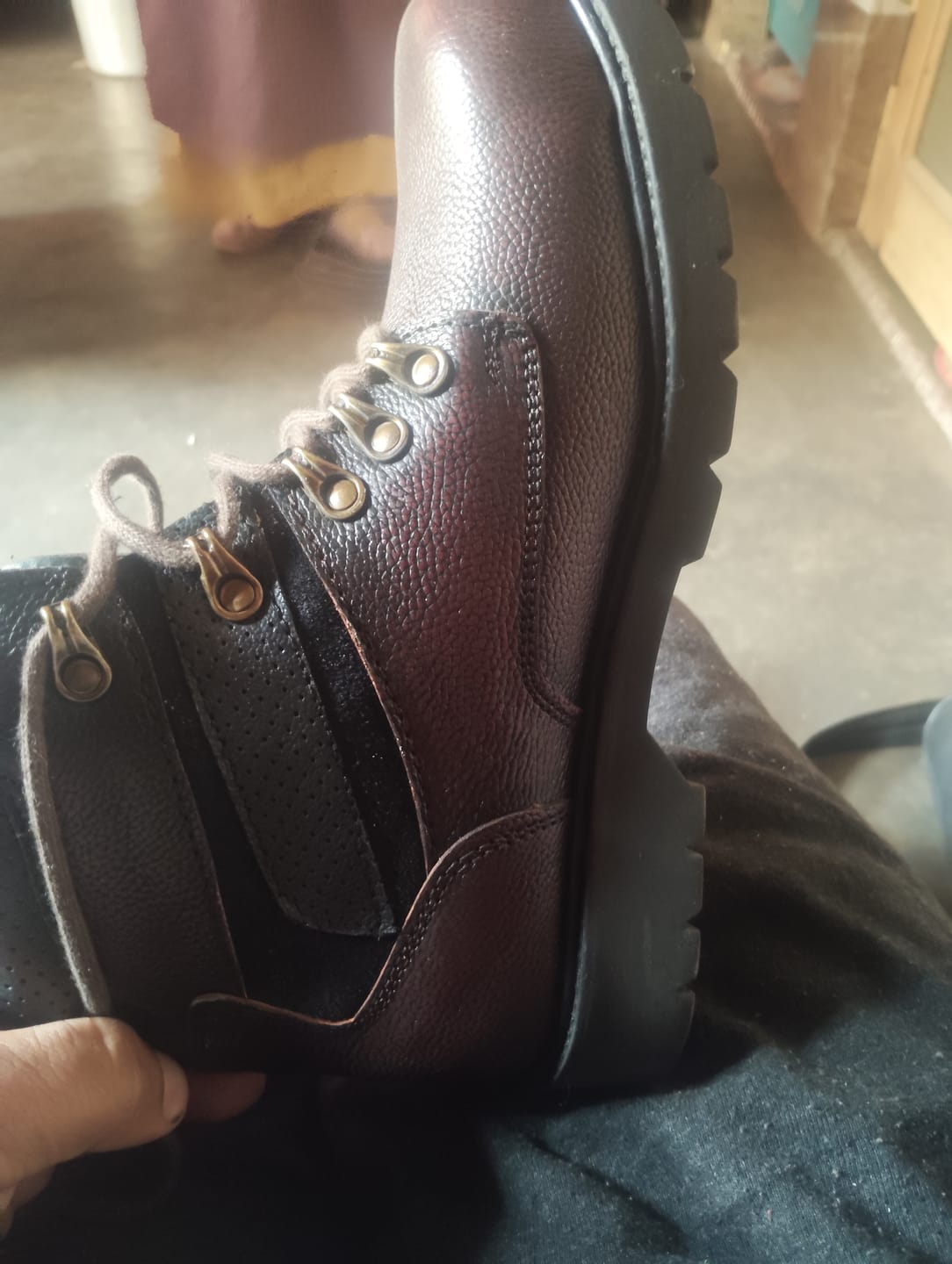 Customer photo review of Bacca Bucci Steel Toe Boots