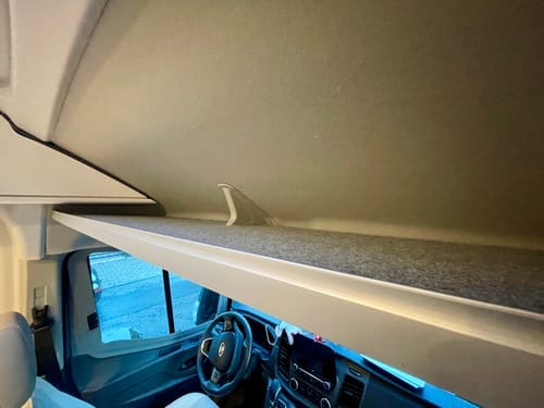 Customer photo review of Ford Transit Headliner Shelf DIY Kit