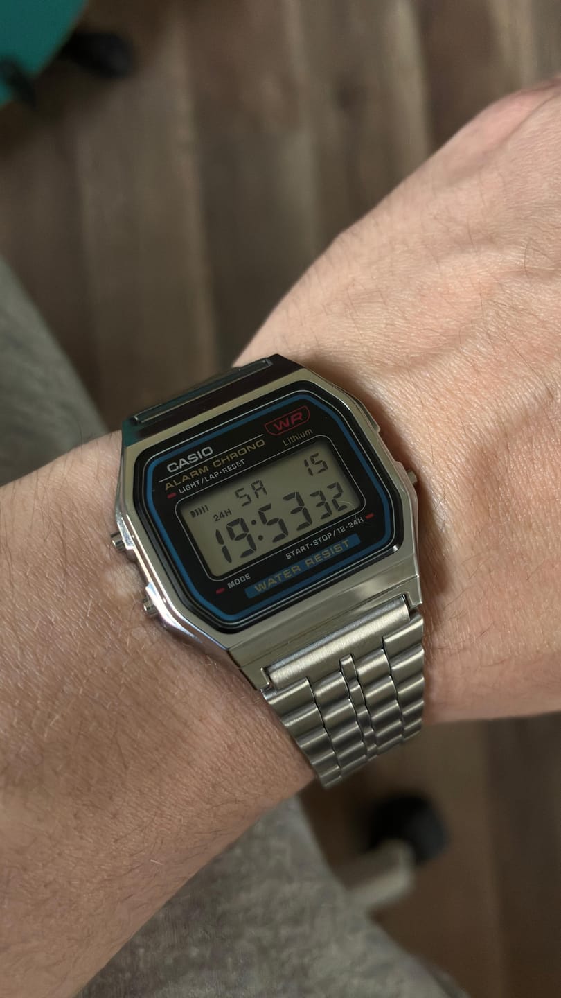 Customer photo review of Reloj Casio Vintage A159WA-N1DF Plateado MADE IN JAPAN