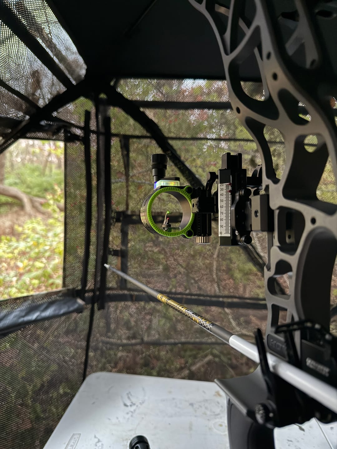 Customer photo review of Vis Series See Through Hunting Blind, Pop Up Ground Deer Blind