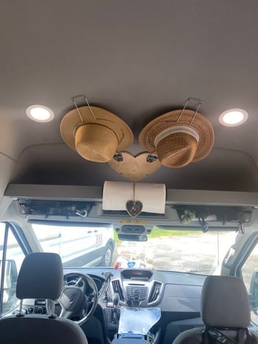 Customer photo review of Ford Transit Headliner Shelf DIY Kit