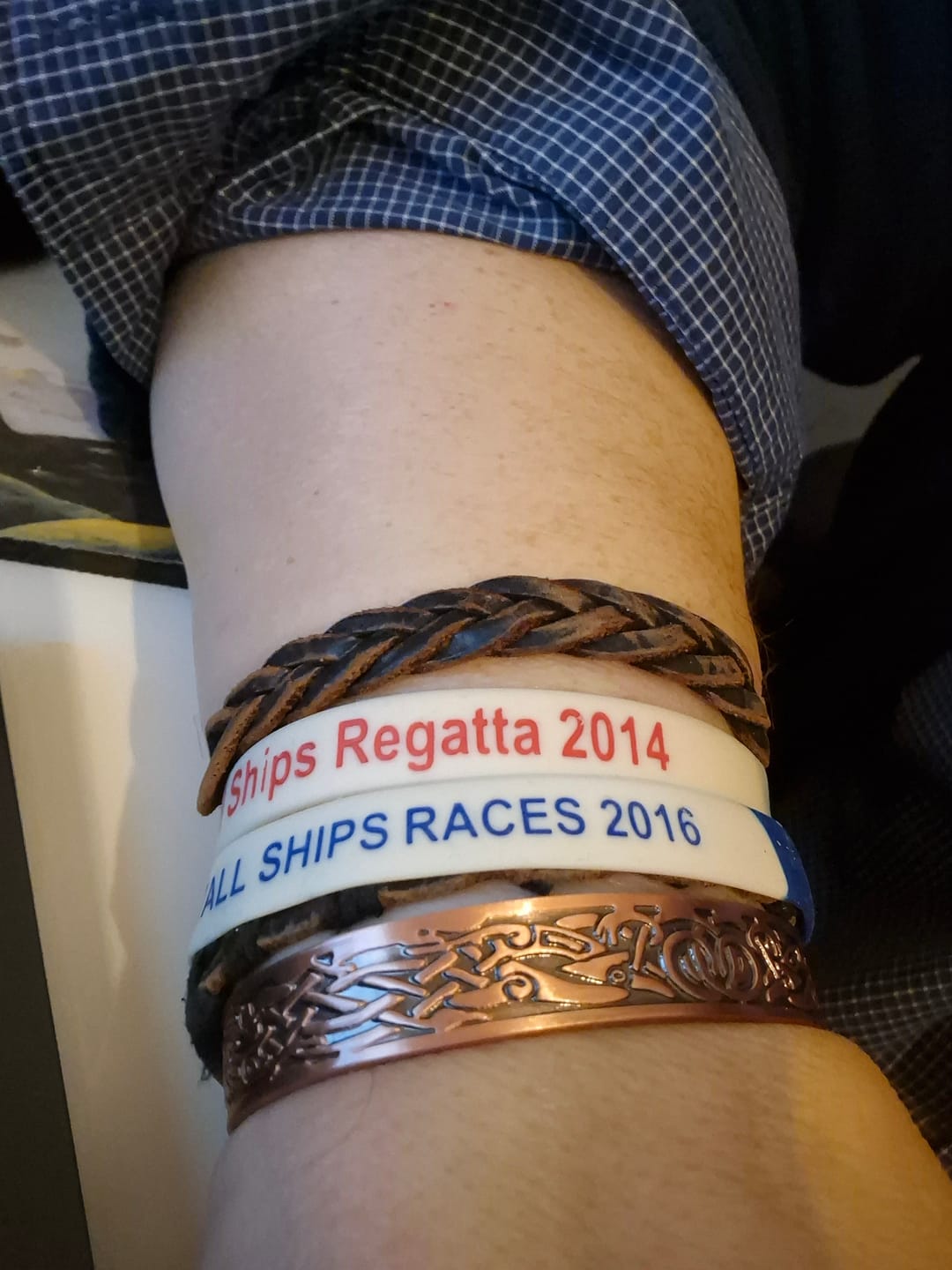 Customer photo review of Viking Birds Magnetic Copper Adjustable Cuff Bracelet Bangle