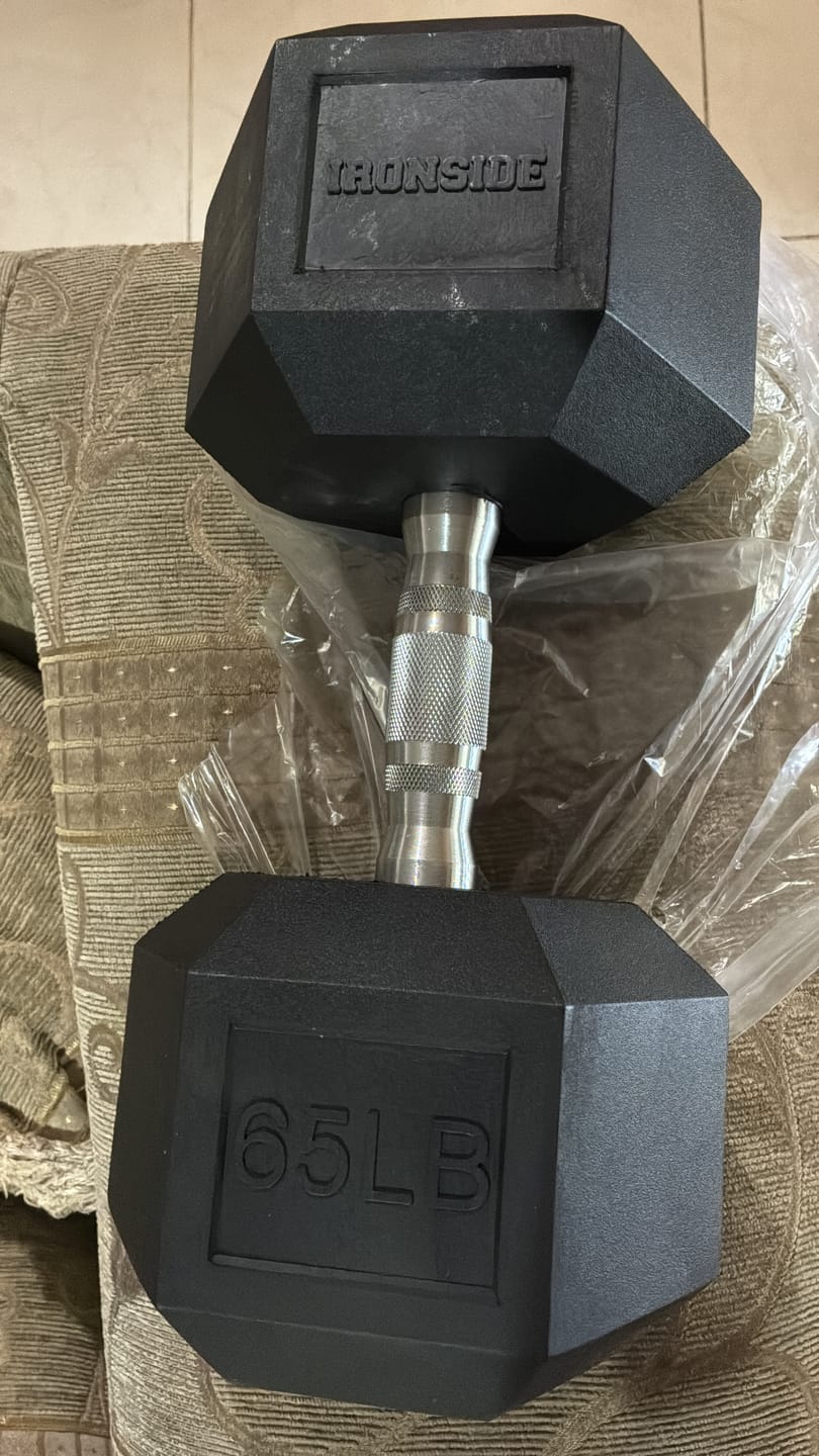 Customer photo review of Mancuerna Hexagonal 5 a 100 lb IRONSIDE (unidad)