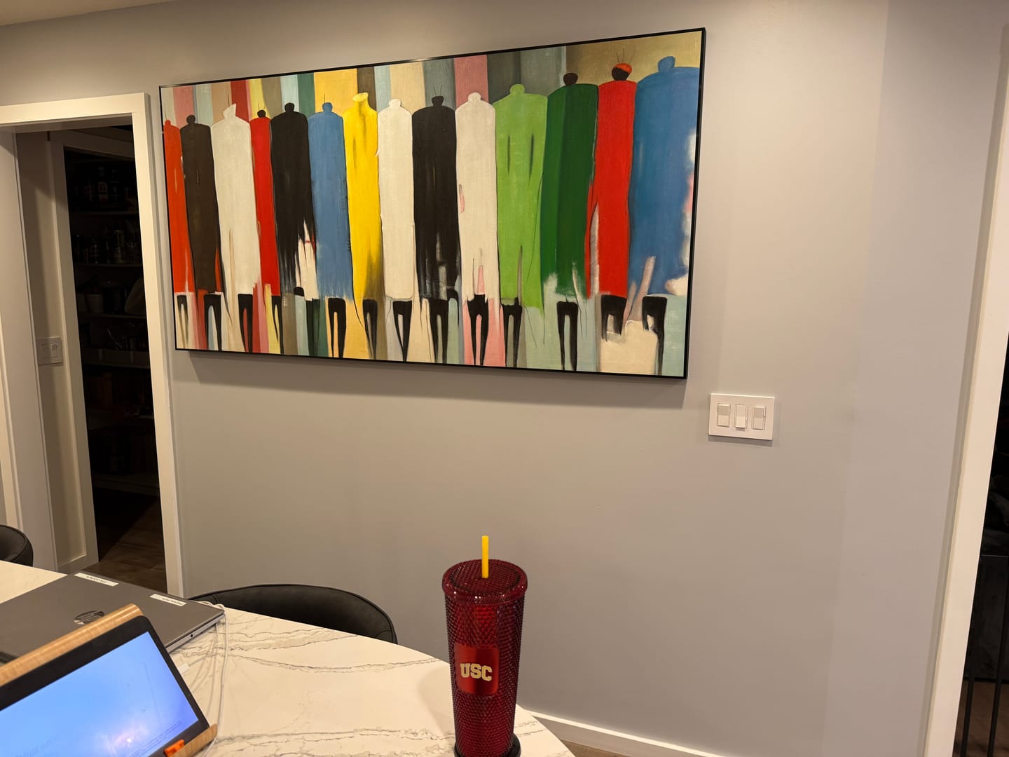 Customer photo review of Human Silhouette Abstract Wall Art