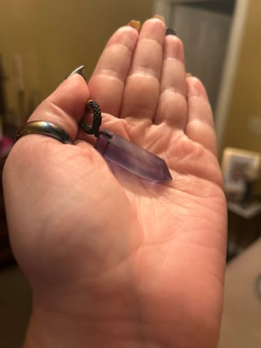 Customer photo review of Natural Fluorite Necklace