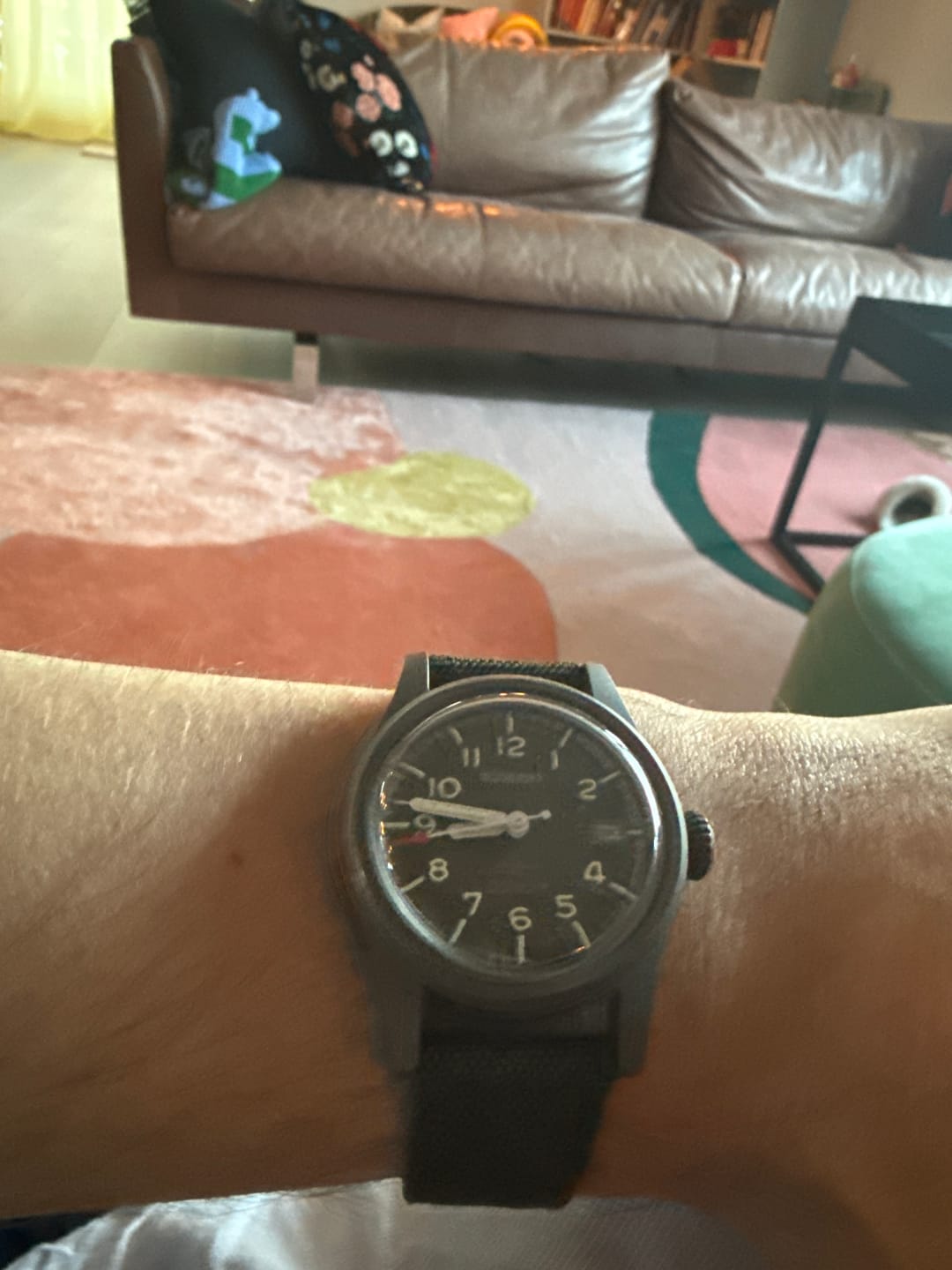 Customer photo review of LANDMASTER - 100M Waterproof Titanium Automatic Field Watch | Green