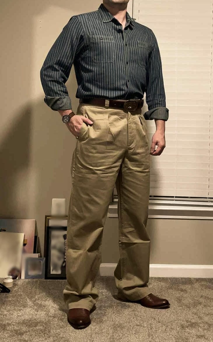 Customer photo review of French Army M-1952 Chino Trousers