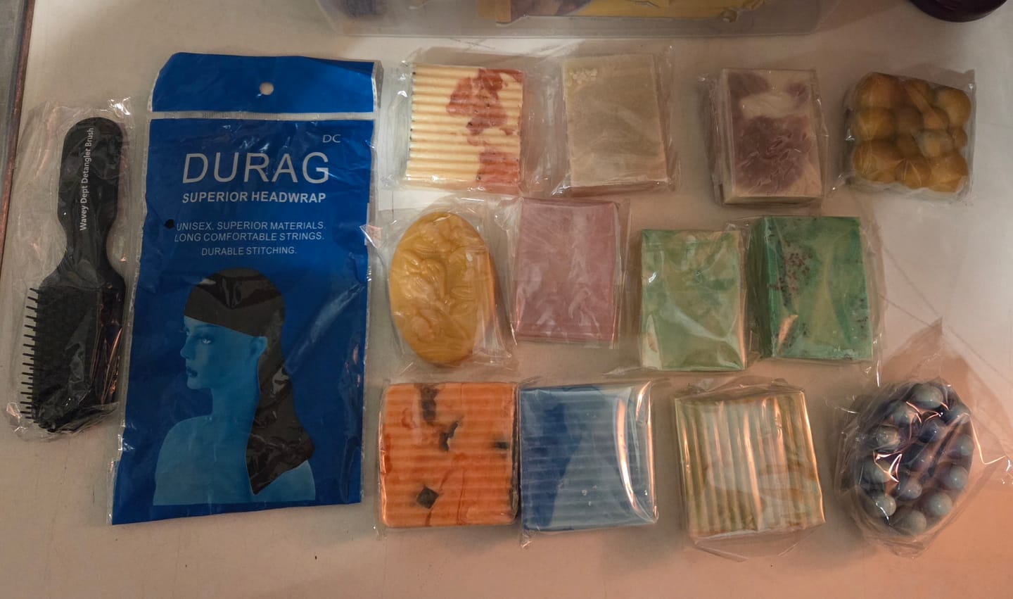 Customer photo review of Mystery Box for 12 Hair & Body bars