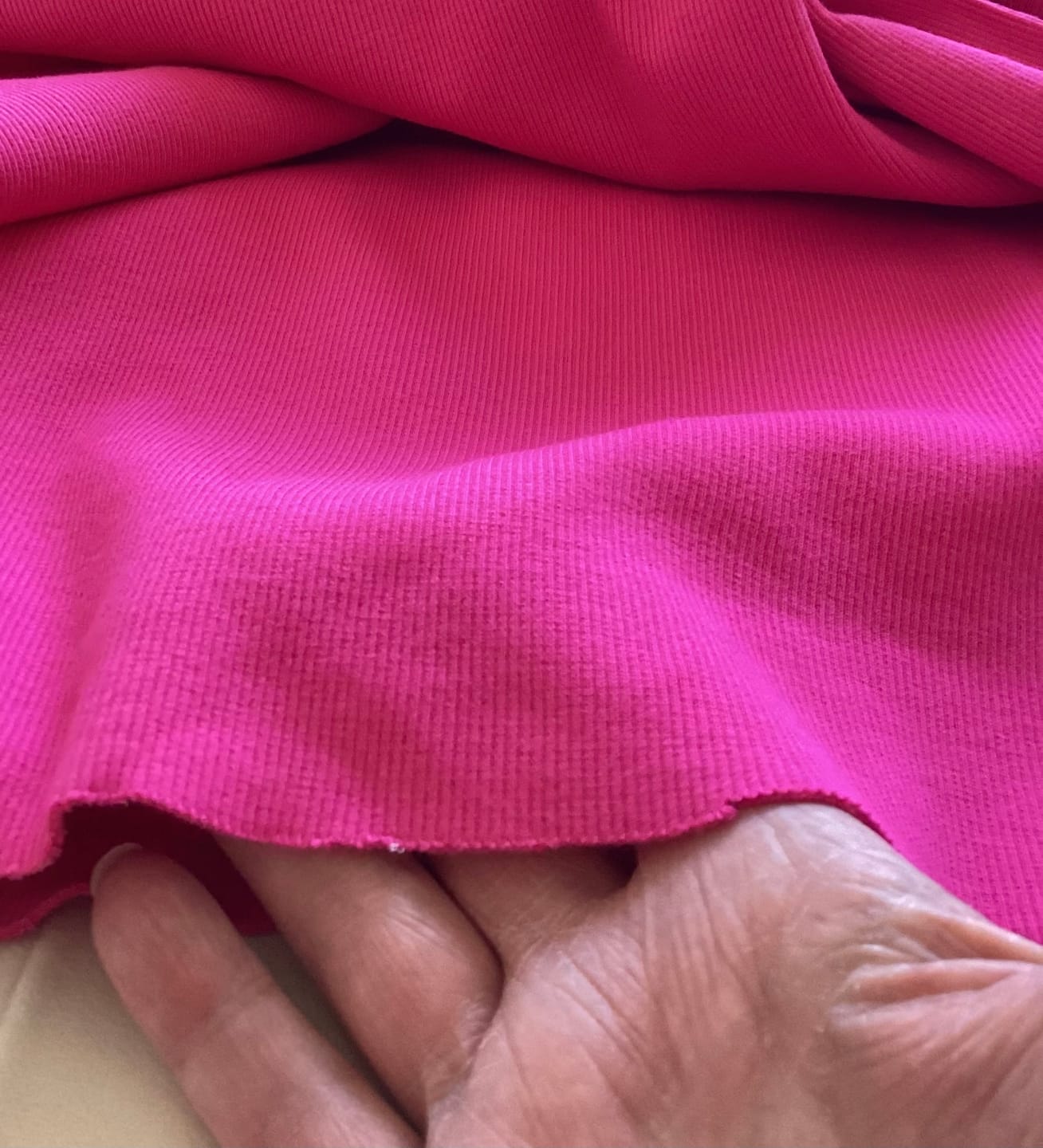 Customer photo review of Ribbed Tubular Cuffing Fabric