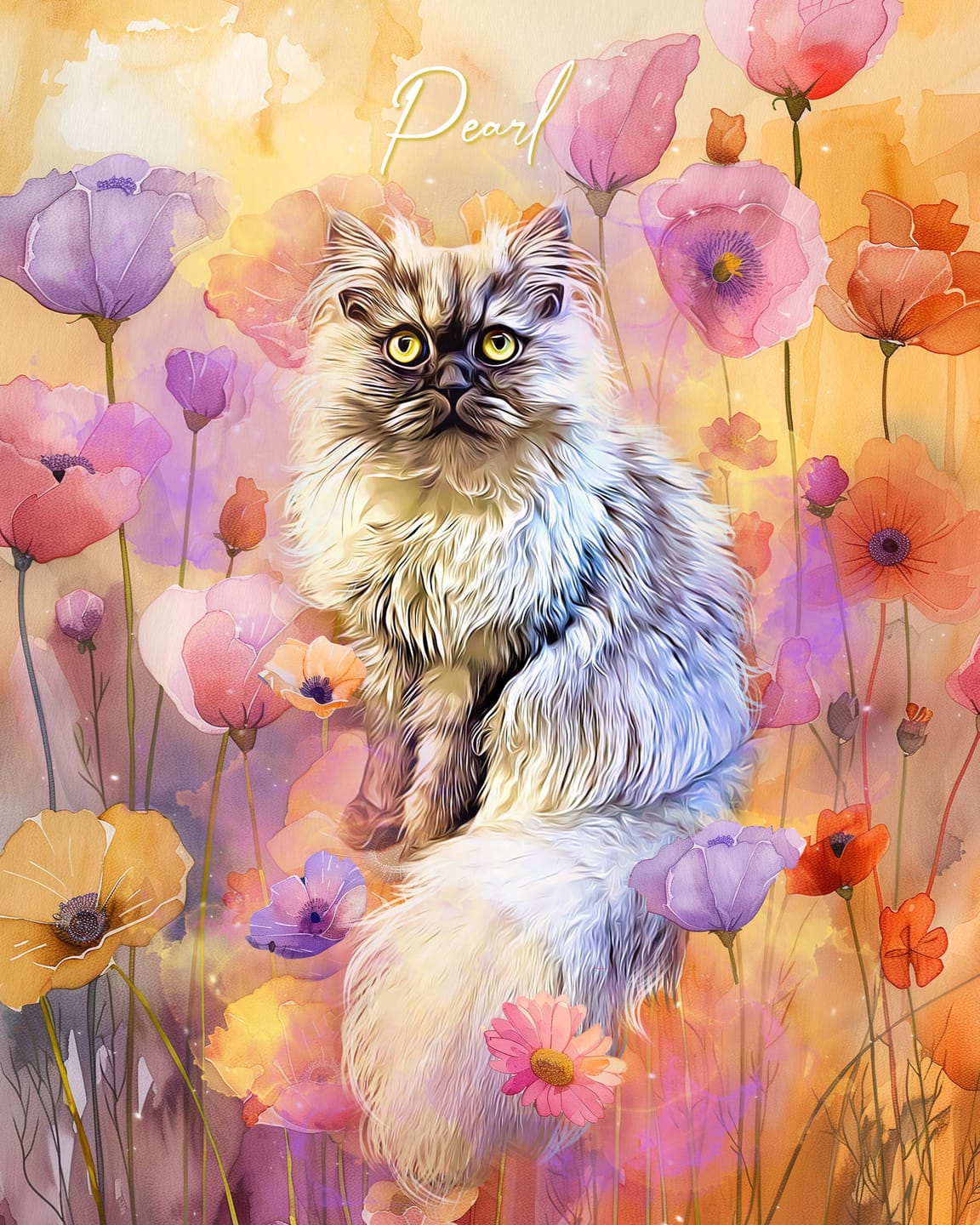 Customer photo review of Custom Watercolor Pet Portrait – BlossomTails