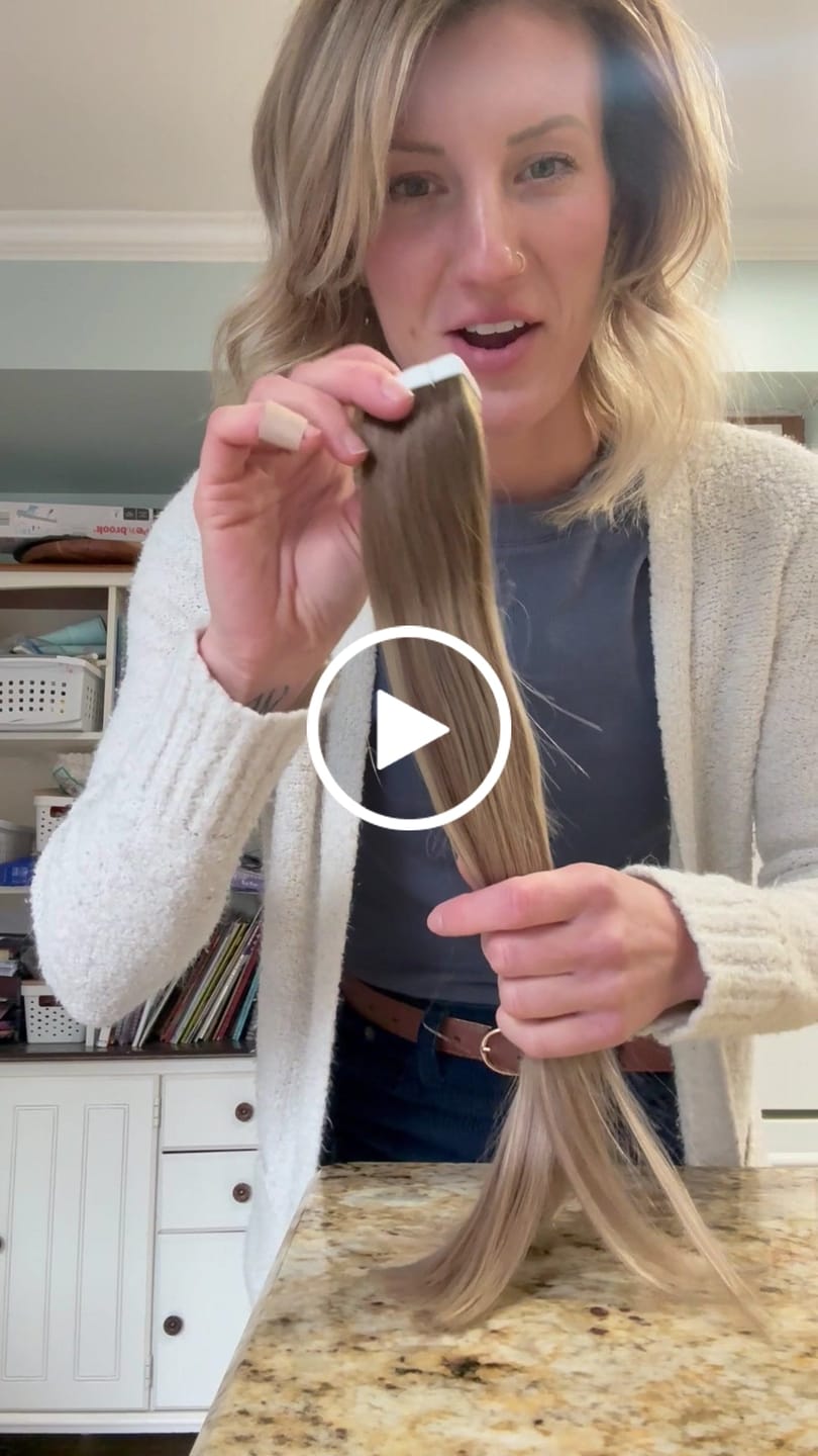 Customer video review of Tape in Hair Extensions 100% remy Human Hair Balayage (#3/8/22)