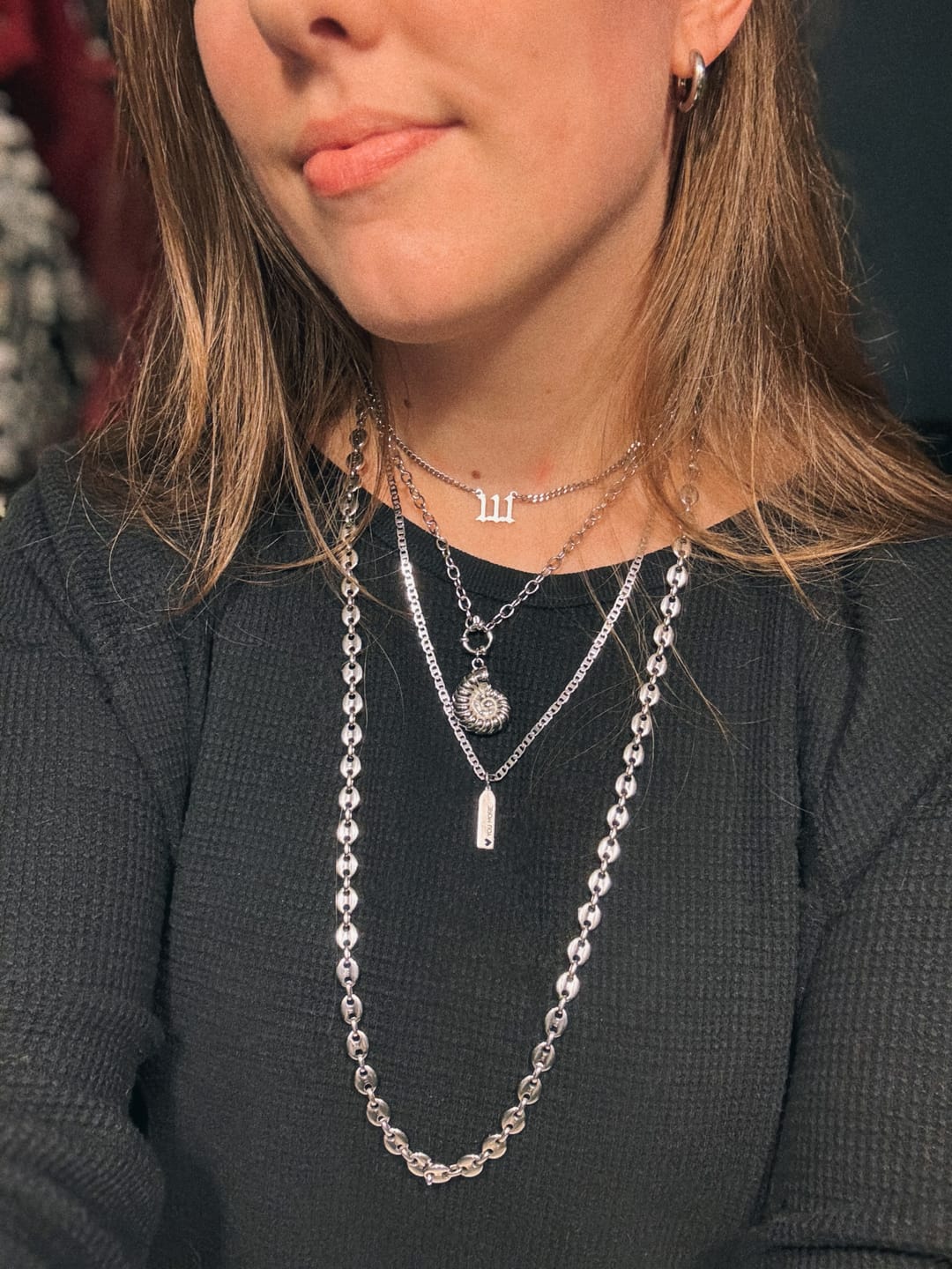 Customer photo review of Siren Shell Necklace