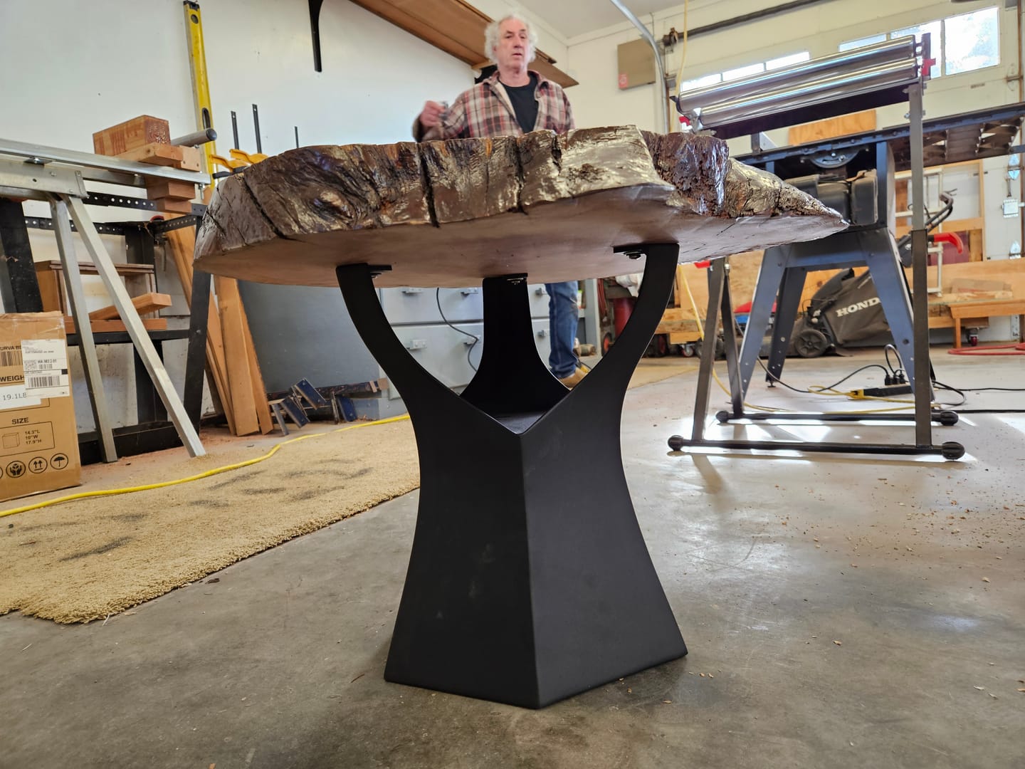 Customer photo review of Coffee Table Base 106B Namu 16" H Mid-Century Style for DIY Projects