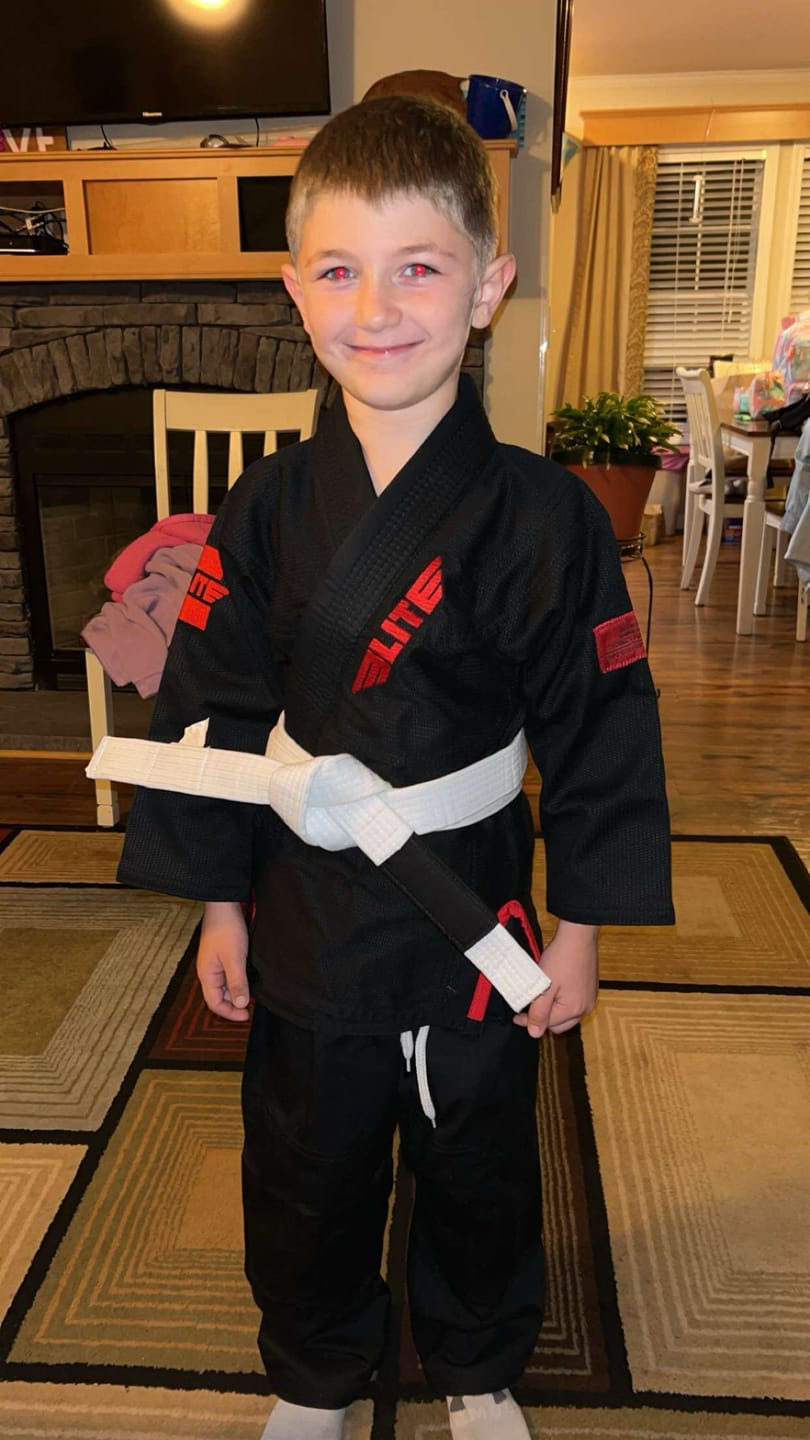 Customer photo review of Core Black Brazilian Jiu Jitsu Kids BJJ Gi