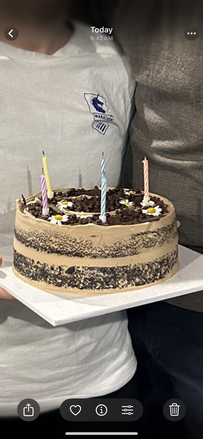 Customer photo review of double chocolate cake