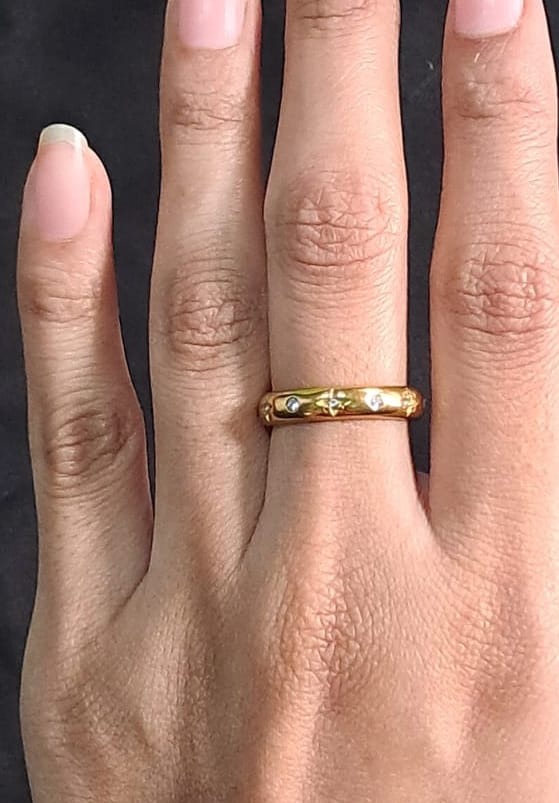 Customer photo review of Diamond Studded Ring