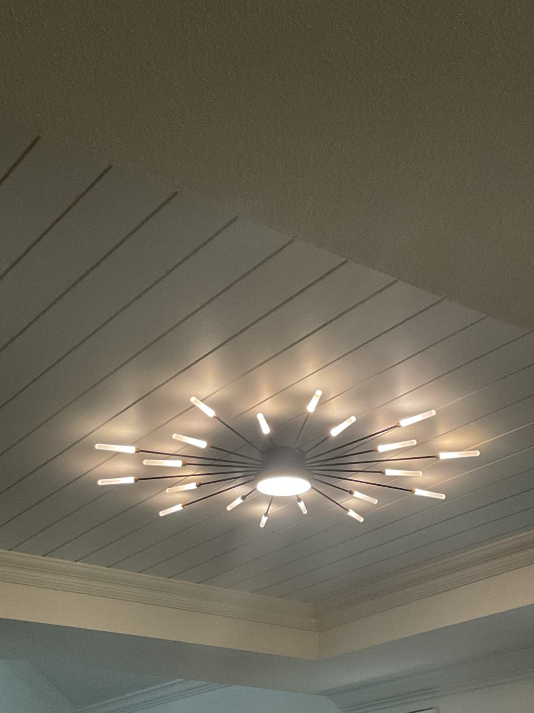 Customer photo review of WOMO Firework Sunburst Flush Mount Ceiling Light-WM1001