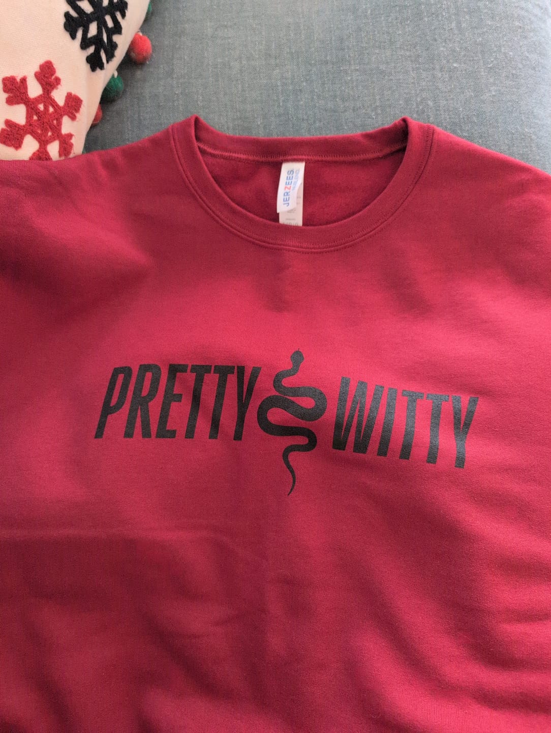 Customer photo review of Pretty & Witty • Cardinal Pullover