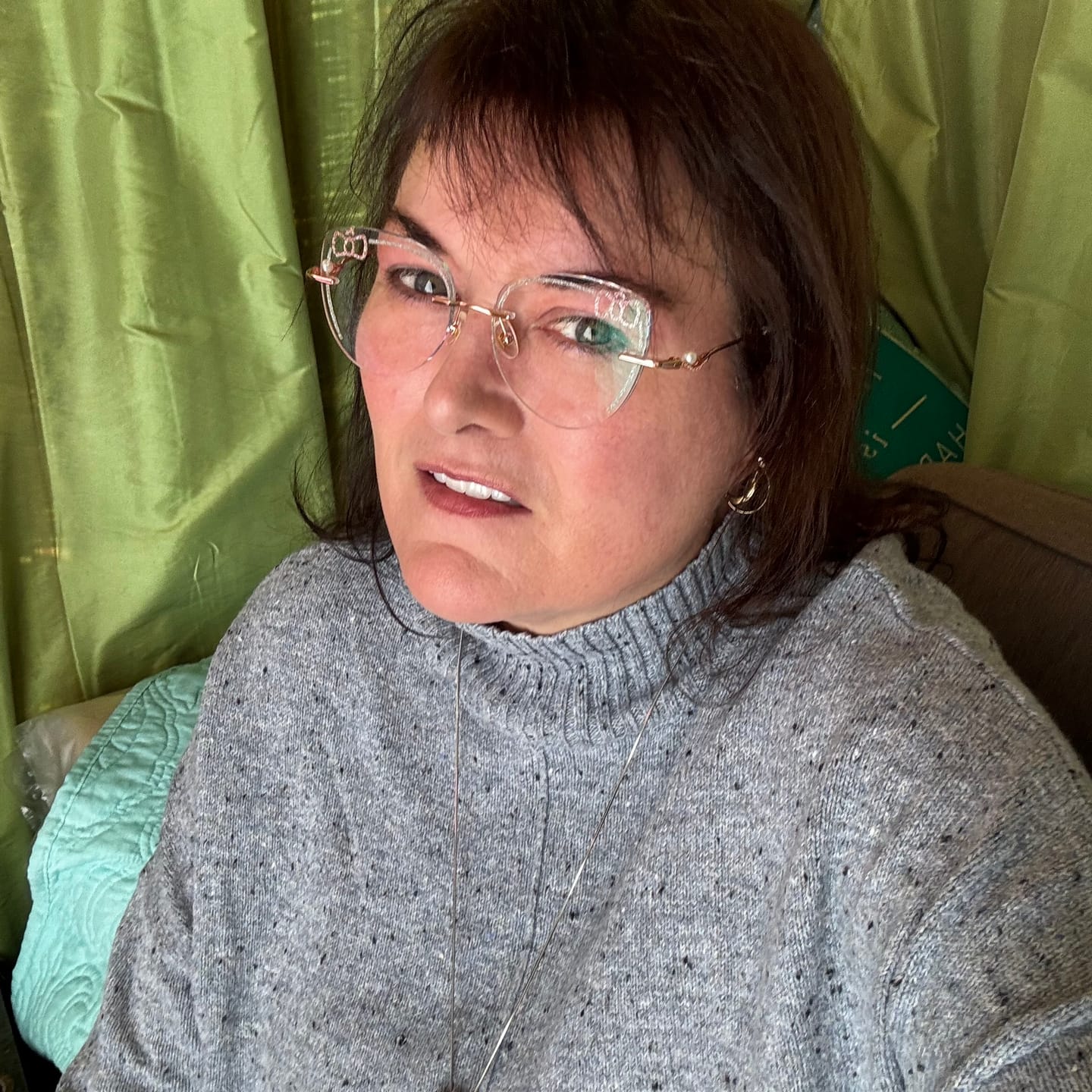 Customer photo review of Kitty Eyeglasses