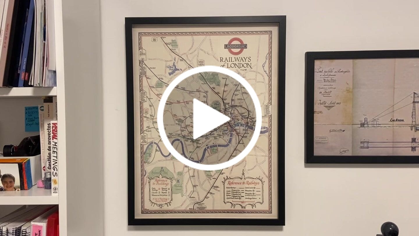 Customer video review of Rare Old London Underground Tube Map, 1928 - Covent Garden, Piccadilly Circus, Central & District Line