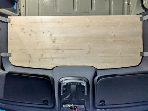 Customer photo review of Sprinter Van Headliner Shelf - DIY Kit | vancillary