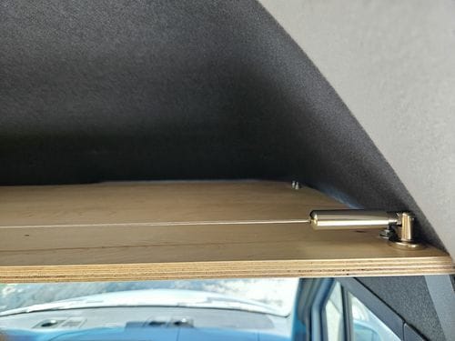 Customer photo review of Sprinter Van Headliner Shelf - DIY Kit | vancillary