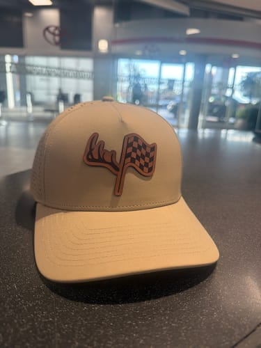 Customer photo review of Custom Leather Patch Perforated Structured Rope - Blank Rope Hats Hat