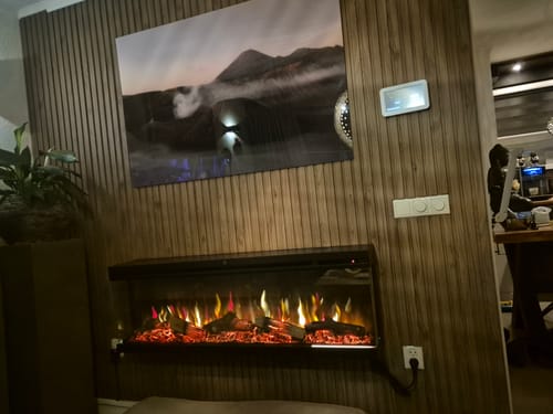 Marlies D. review of EVIQ Elektrische sfeerhaard 3D Platina 50″ inch – 128 cm image 1 out of 1