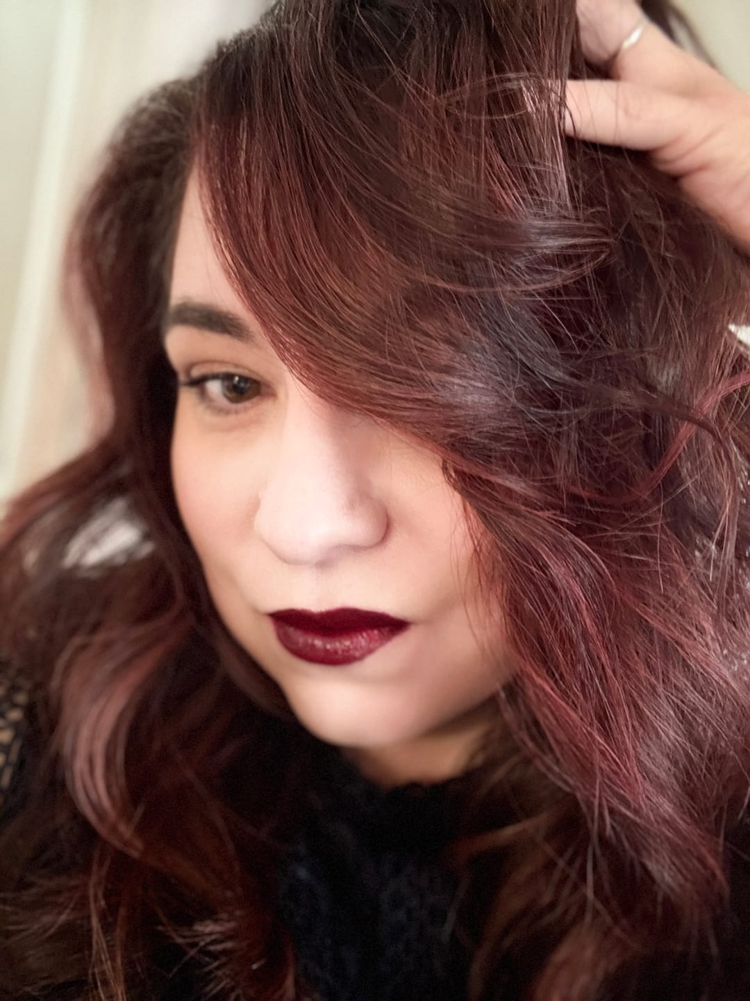 Customer photo review of Evermore Liquid Lipstick: Nocturne