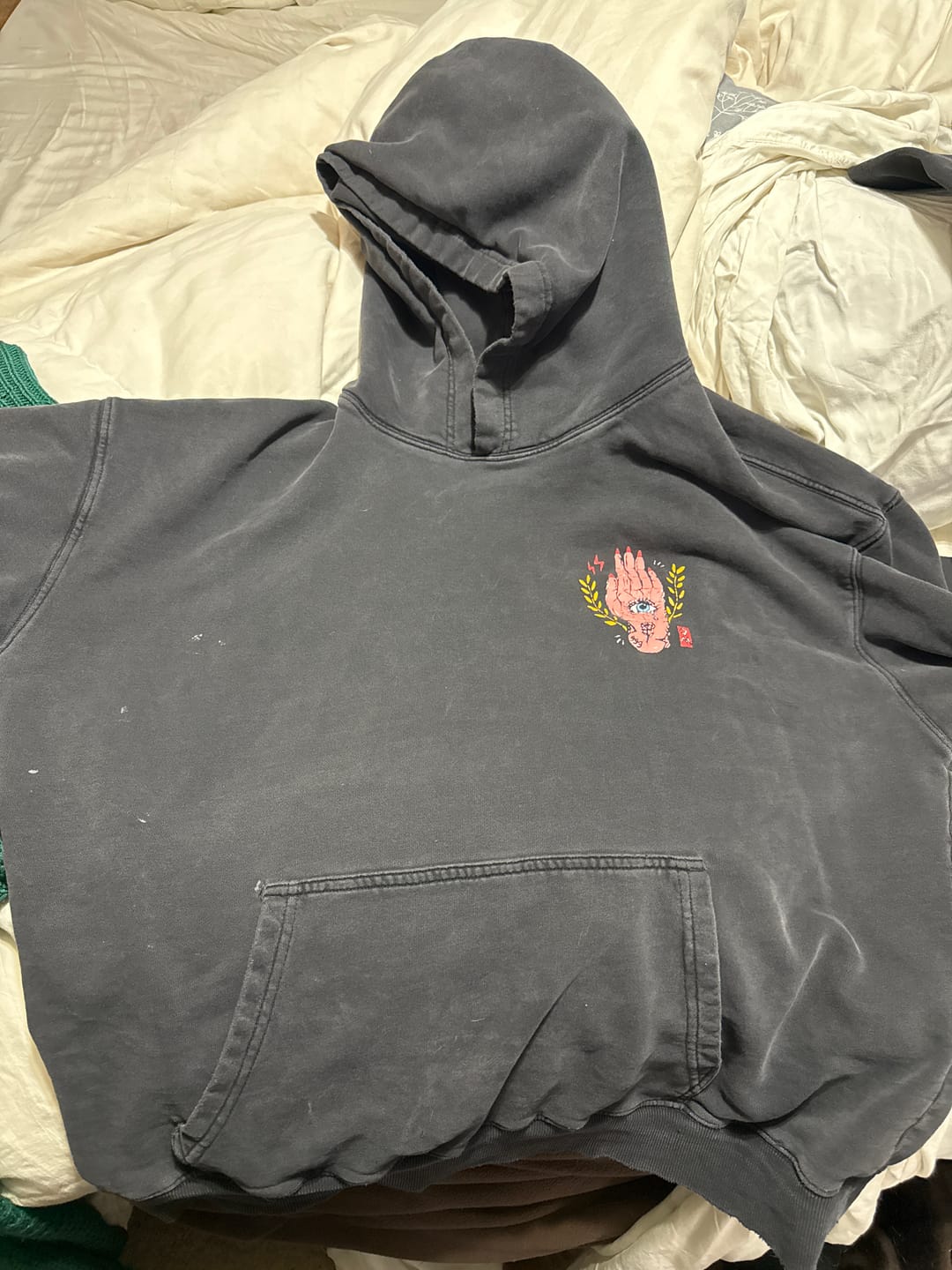 Customer photo review of Destined to Disappoint Mineral Wash Hoodie