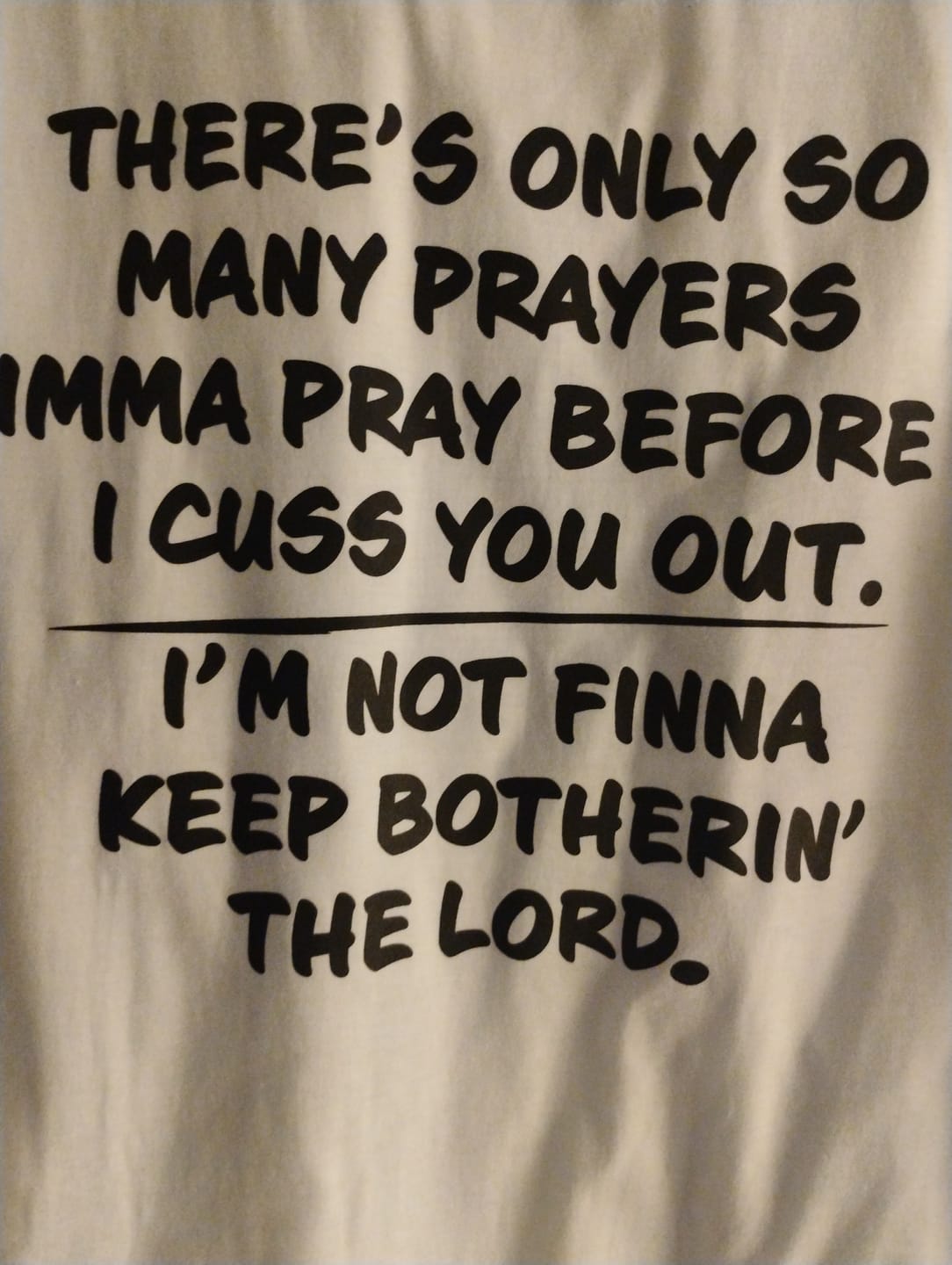Customer photo review of Only So Many Prayers