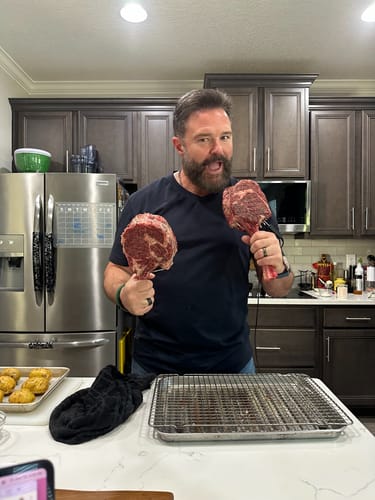 Customer photo review of USDA Choice Tomahawk Ribeye